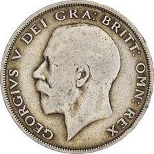 Coin, Great Britain, George V, 1/2 Crown, 1921, VF(20-25), Silver, KM:818.1a