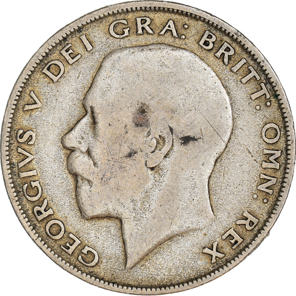 Coin, Great Britain, George V, 1/2 Crown, 1922, VF(20-25), Silver, KM:818.1a