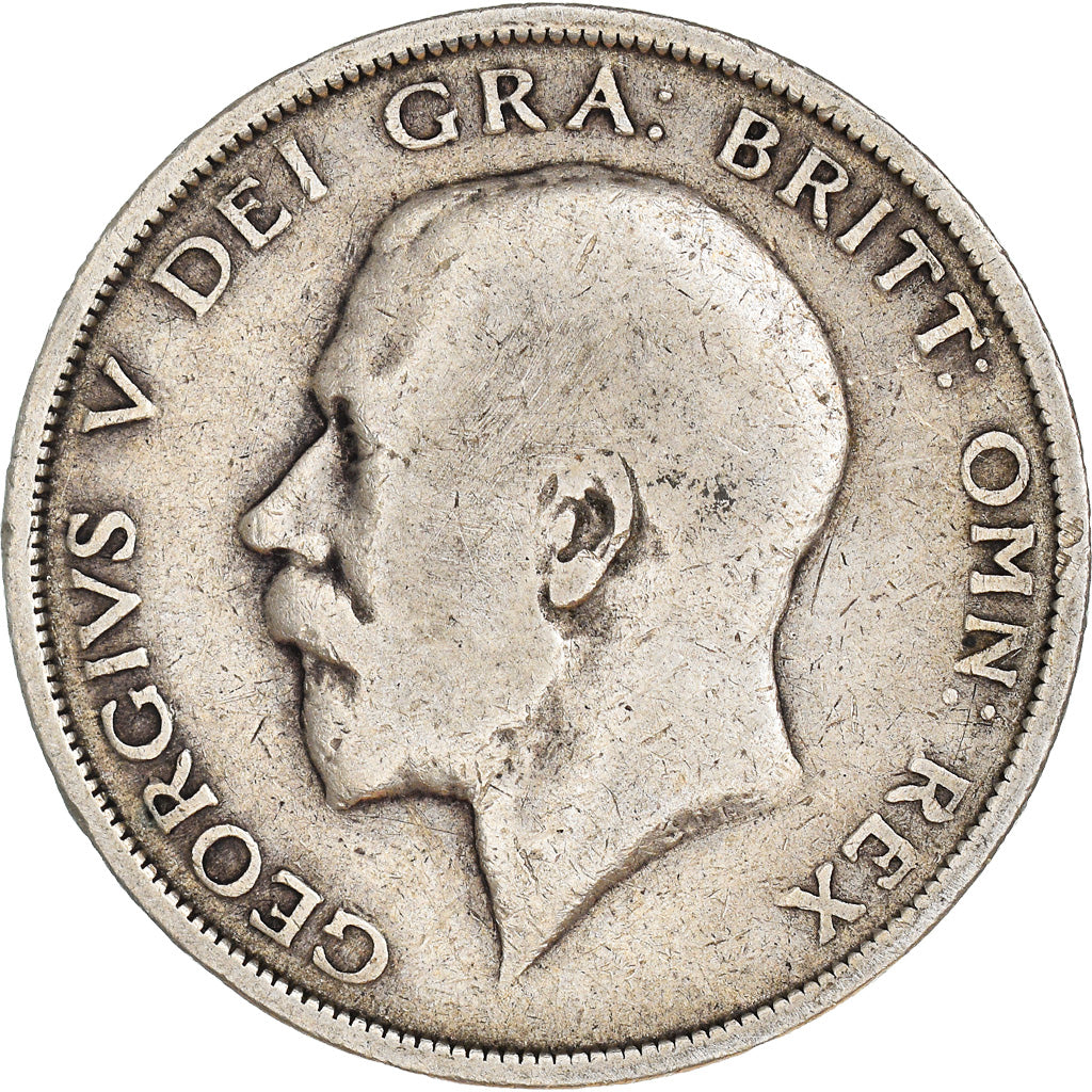 Coin, Great Britain, George V, 1/2 Crown, 1917, VF(20-25), Silver, KM:818.1