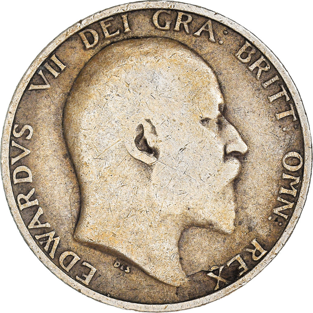 Coin, Great Britain, Edward VII, Shilling, 1910, VF(20-25), Silver, KM:800