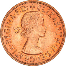 Coin, Great Britain, Elizabeth II, Penny, 1964, MS(63), Bronze, KM:897