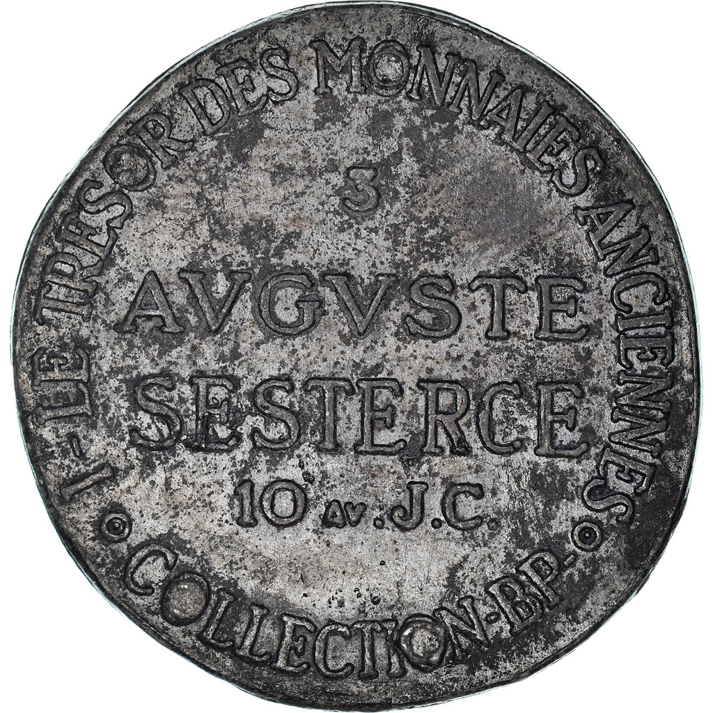Francja, Token, Collection BP, Sesterce d'Auguste, MS(60-62), Miedź