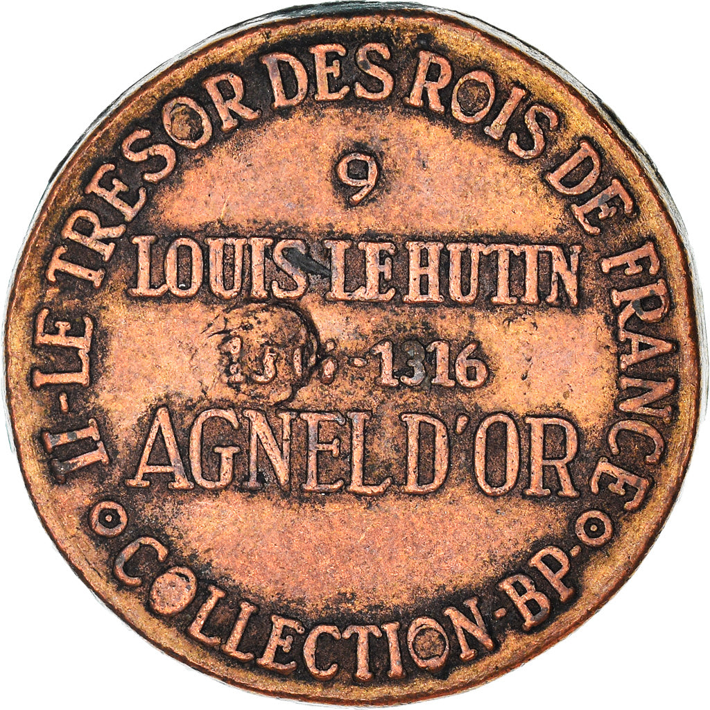 France, Jeton, Collection BP, Agnel d'Or, Louis le Hutin, History, SUP, Cuivre