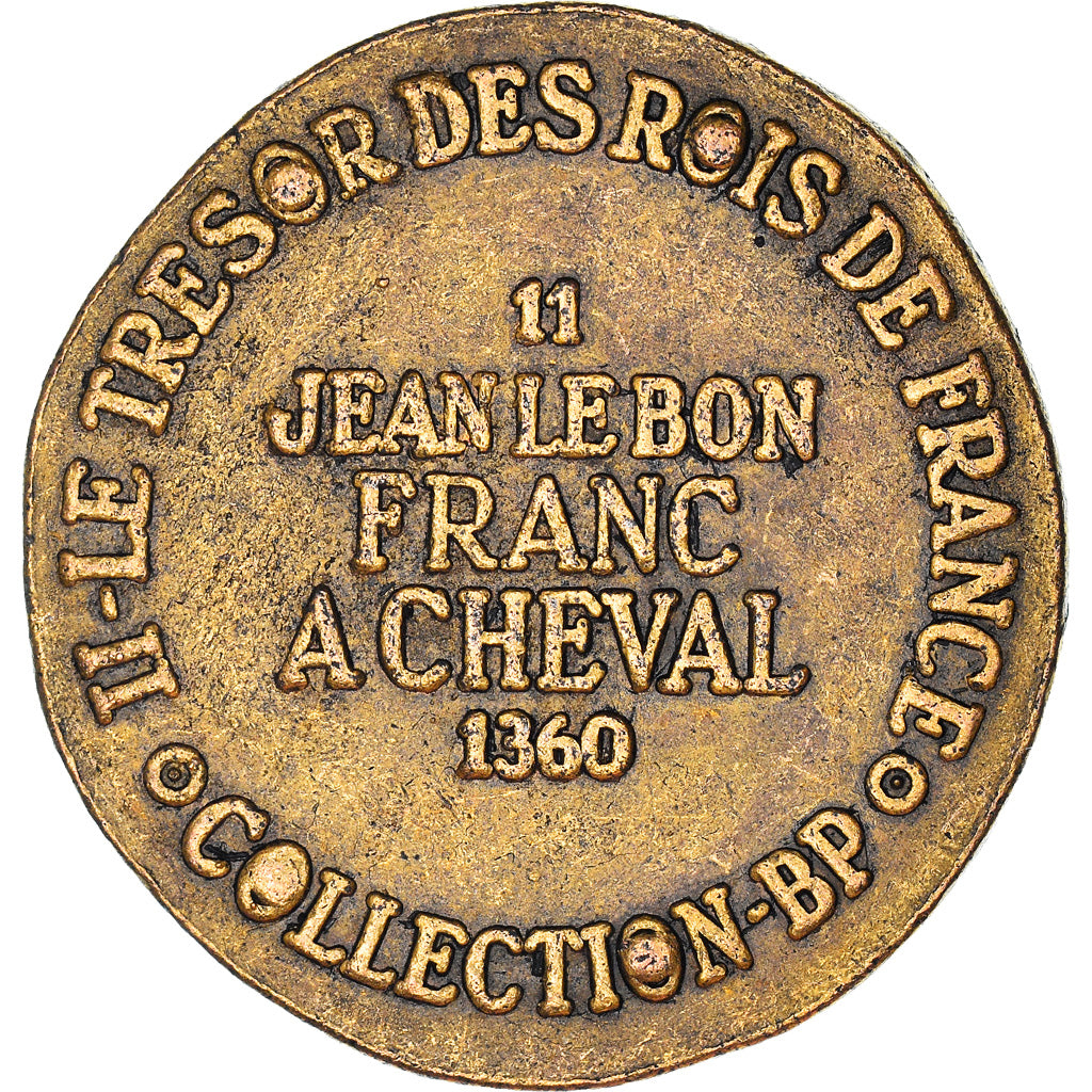 France, Token, Collection BP, Franc à Cheval, Jean Le Bon, History, AU(55-58)