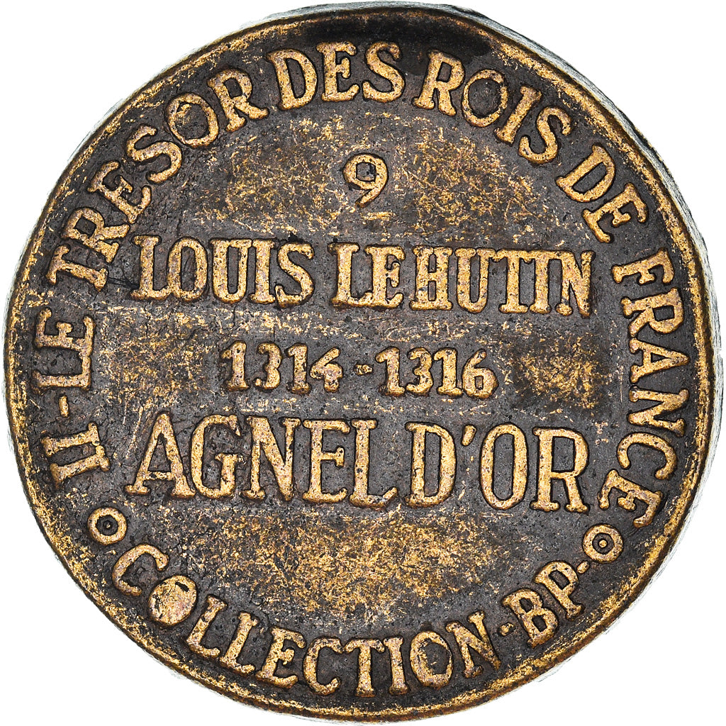 Francia, Token, Collection BP, Agnel d'Or, Louis le Hutin, History, EBC, Cobre