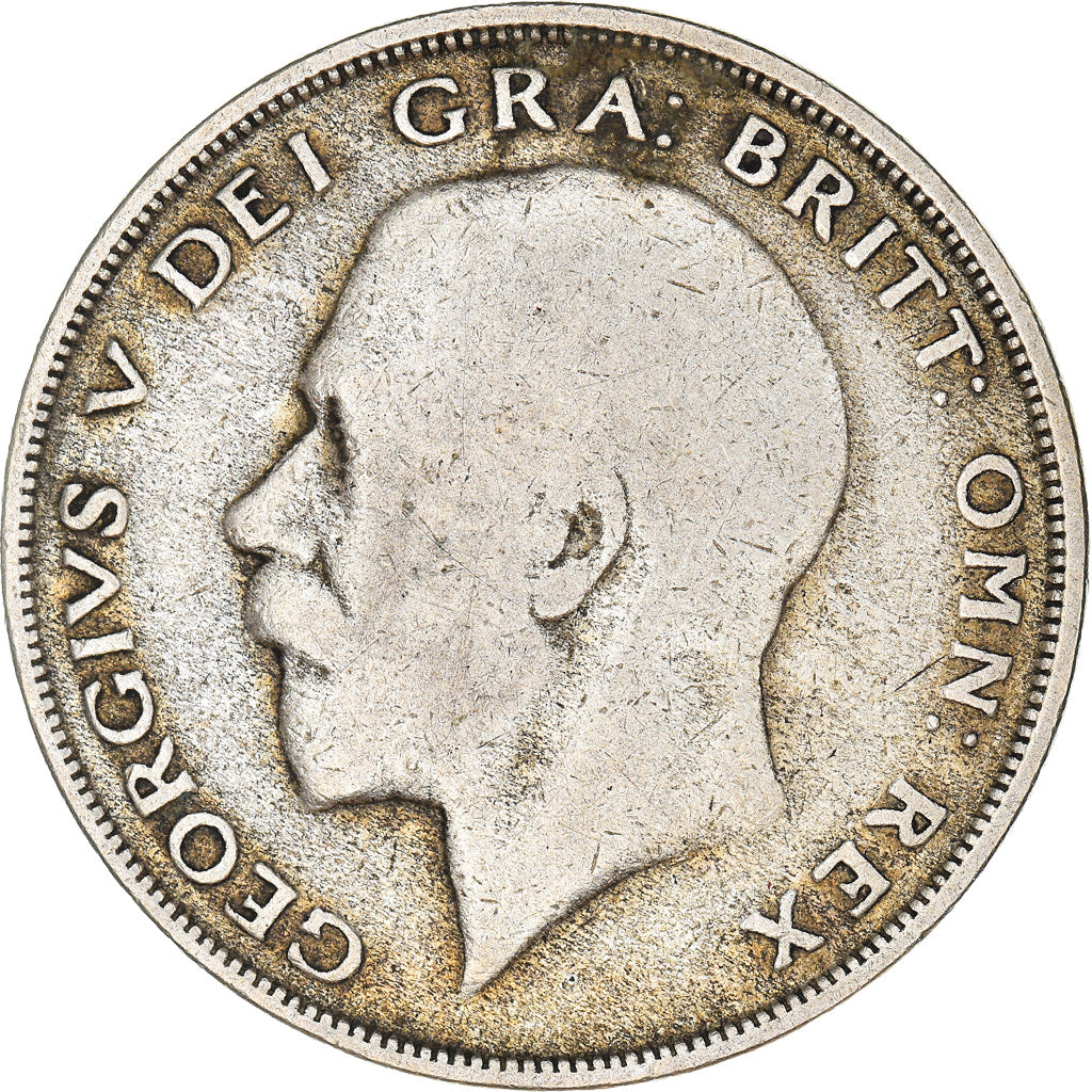Coin, Great Britain, George V, 1/2 Crown, 1920, VF(20-25), Silver, KM:818.1a