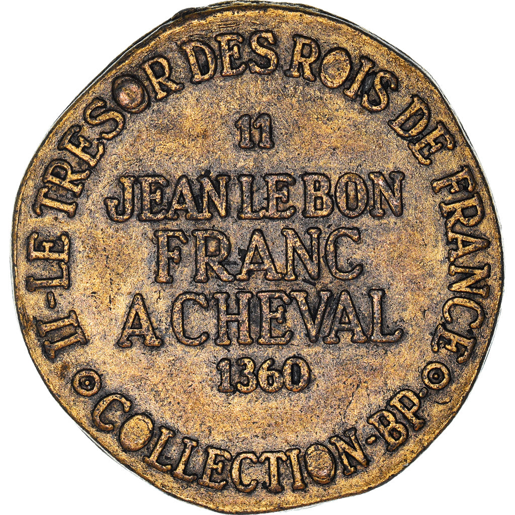 France, Token, Collection BP, Franc à Cheval, Jean Le Bon, History, MS(63)