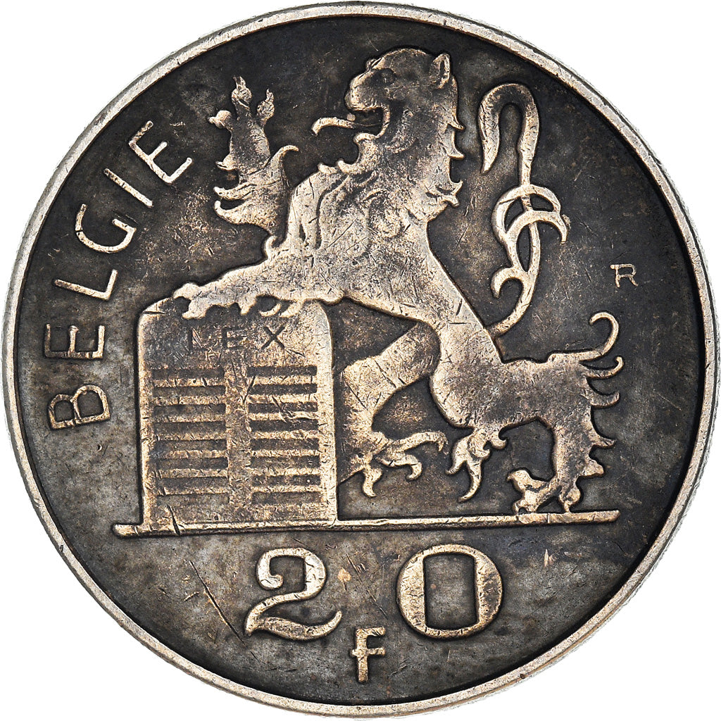 Coin, Belgium, 20 Francs, 20 Frank, 1951, EF(40-45), Silver, KM:141.1