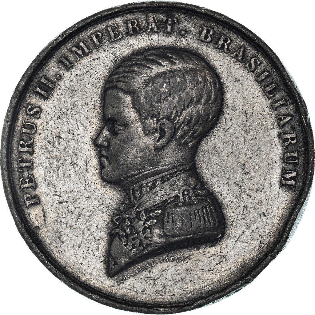 Brazil, Medal, Pedro II, Coronation, History, 1841, EF(40-45), Tin