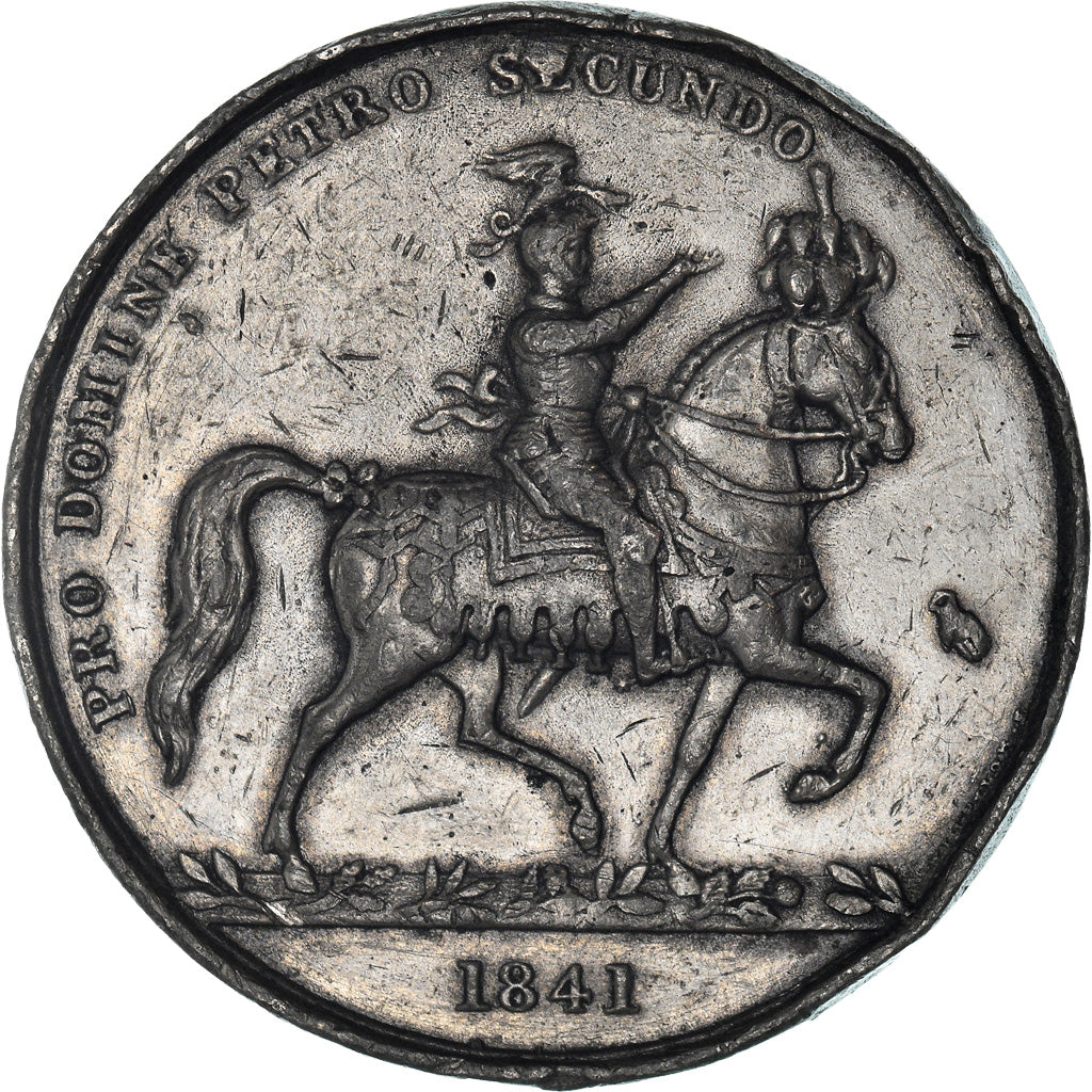 Brazil, Medal, Pedro II, Coronation, History, 1841, EF(40-45), Tin