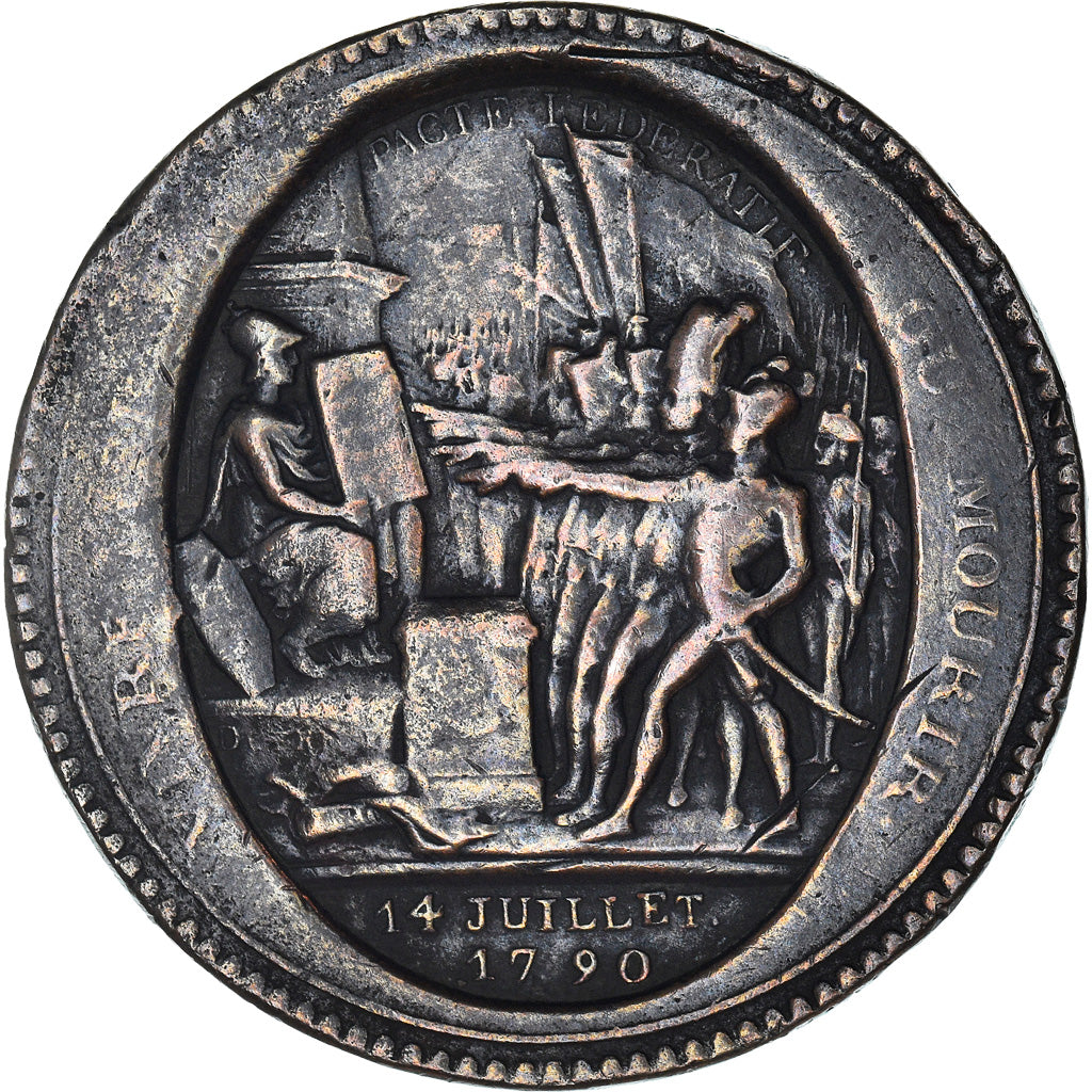 Coin, France, Monneron, 5 Sols, 1792, Birmingham, VF(20-25), Bronze, KM:Tn31