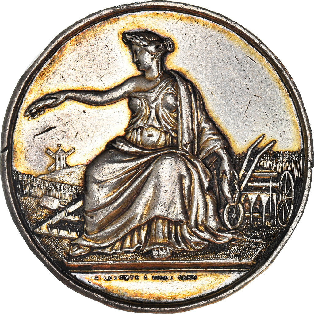 France, Medal, Comice Agricole de l'Arrondissement de Lille, 1853, Lecomte