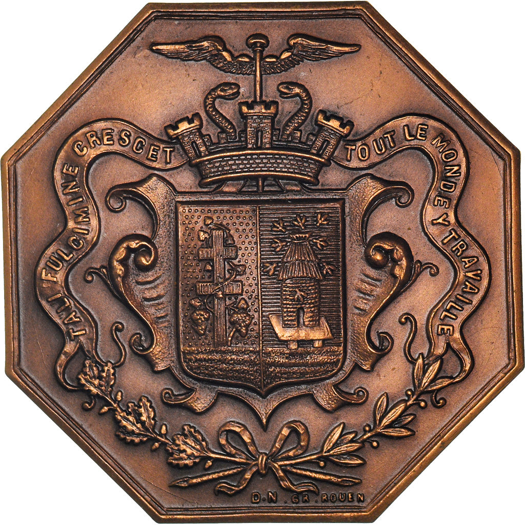 France, Token, Chambre de Commerce d'Elbeuf, Business & industry, 1862, MS(63)