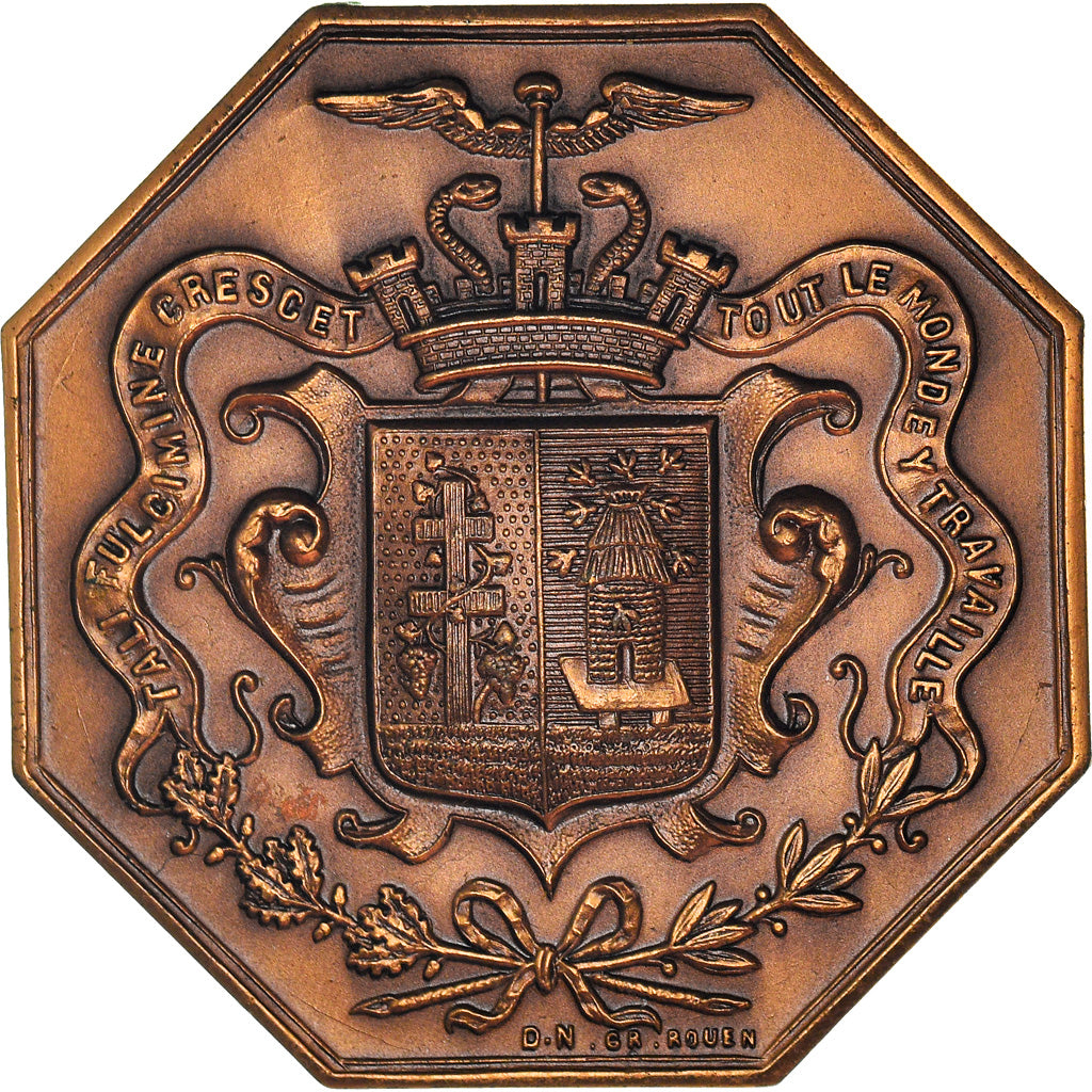 France, Token, Chambre de Commerce d'Elbeuf, Business & industry, 1862