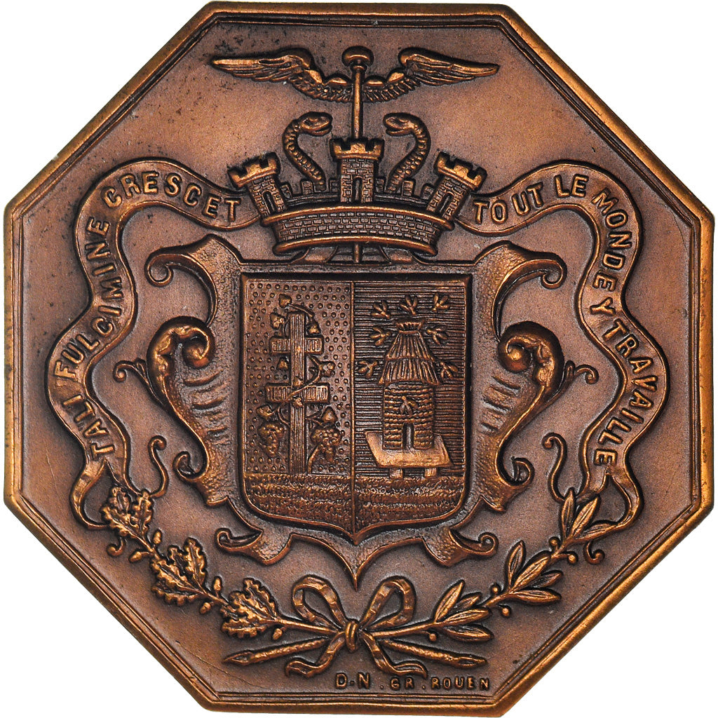 France, Token, Chambre de Commerce d'Elbeuf, Business & industry, 1862