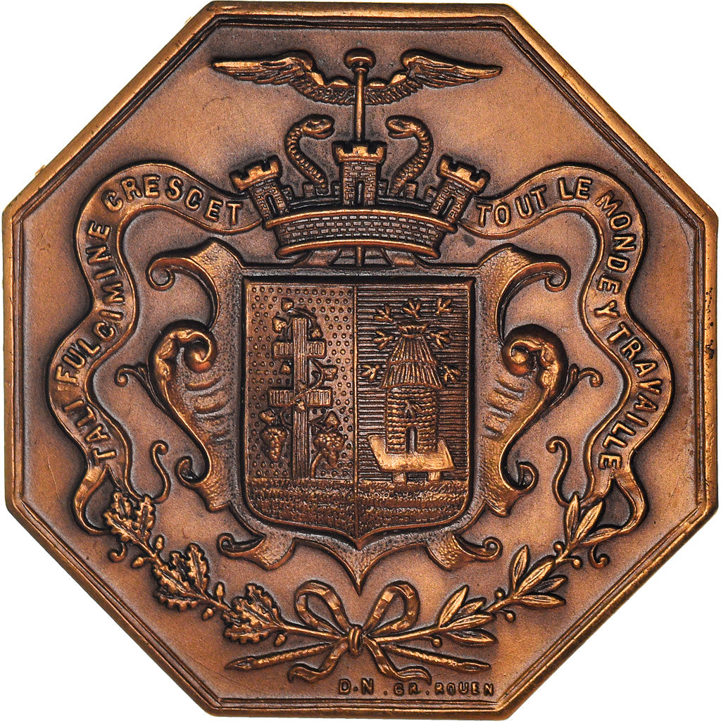France, Token, Chambre de Commerce d'Elbeuf, Business & industry, 1862, MS(63)