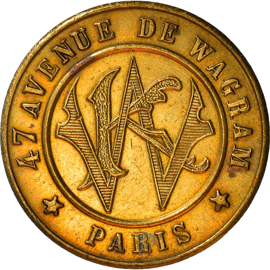 France, Token, Paris, Kermesse Wagram, Jeton d'audition, AU(50-53), Brass