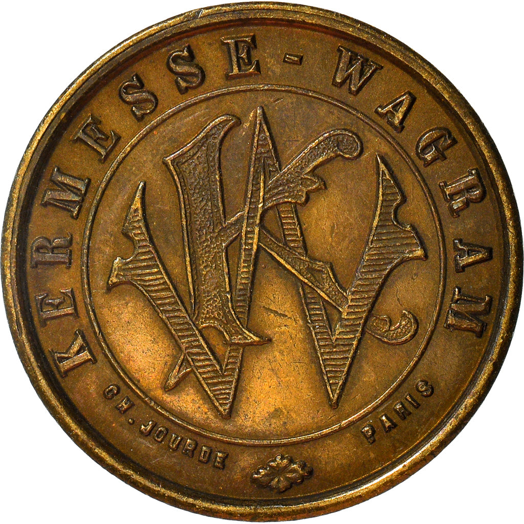 France, Token, Paris, Kermesse Wagram, Jeton d'audition, AU(50-53), Brass