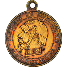 medal, France, Napoleon III, Module de 5 Centimes, 1870, Satirique, EF(40-45)