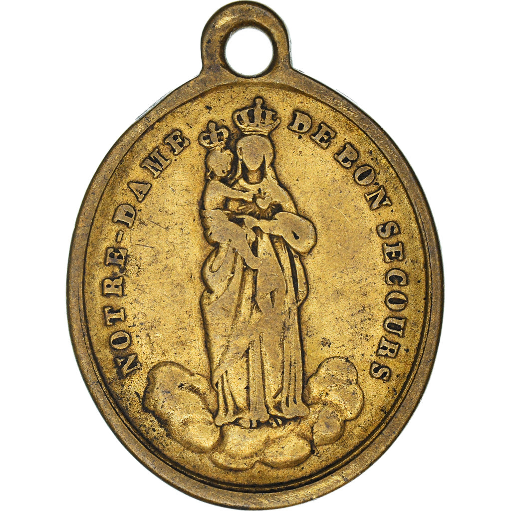 Francia, medaglia, Notre Dame de Bon Secours, Religions & beliefs, MB+, Ottone