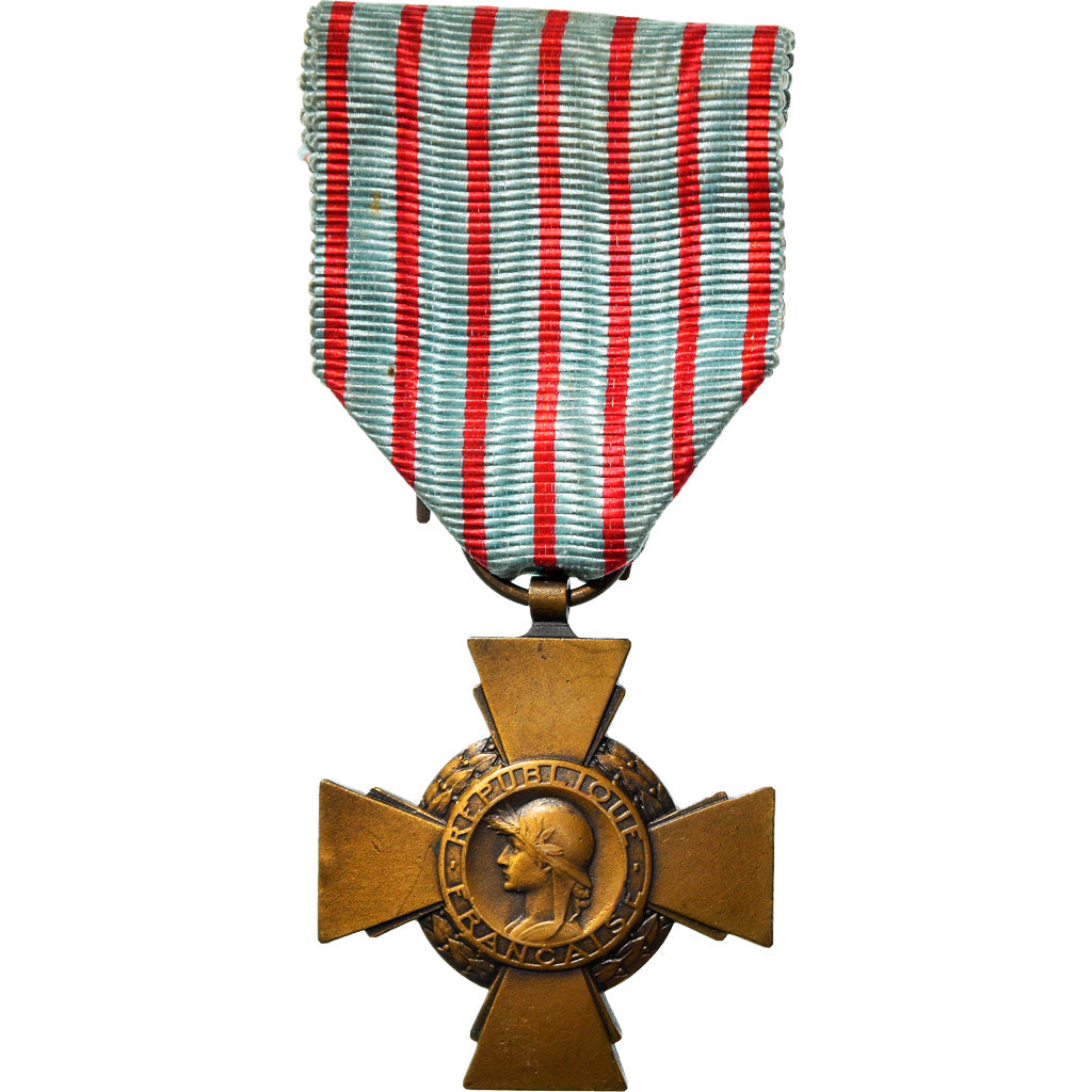 França, Croix du Combattant de 1914-1918, Medal, Qualidade Muito Boa, Bronze