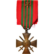 Francja, Croix de Guerre, Une Etoile, WAR, Medal, 1939, Stan menniczy, Bronze