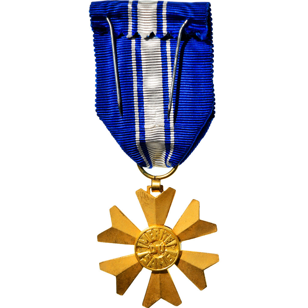 France, Mérite du Sang, Croix d'Officier, Médaille, Non circulé, Silvered