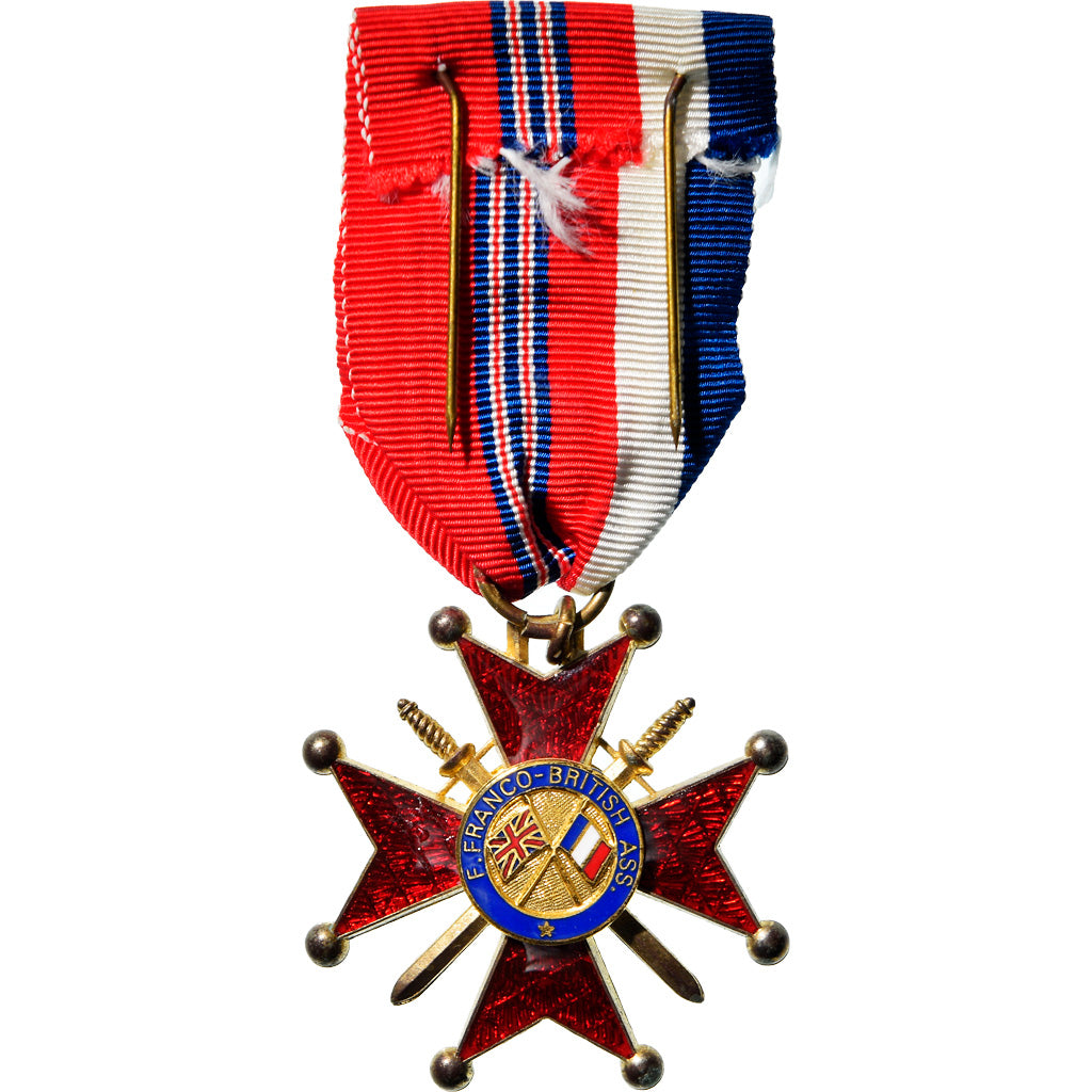 France, Amitié Franco-Britannique, Croix d'Officier, Médaille, Non circulé