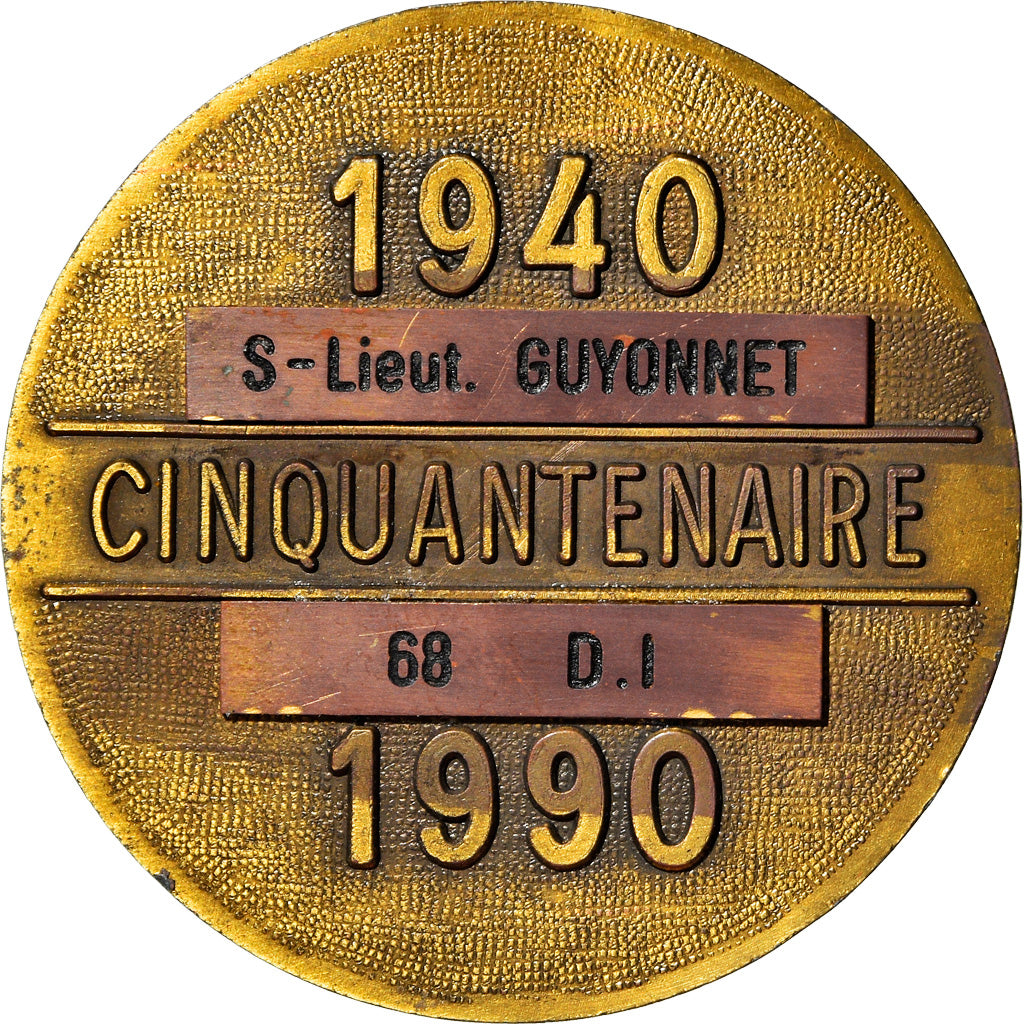 France, Medal, Flandres-Dunkerque, Cinquantenaire, WAR, 1990, AU(55-58), Bronze