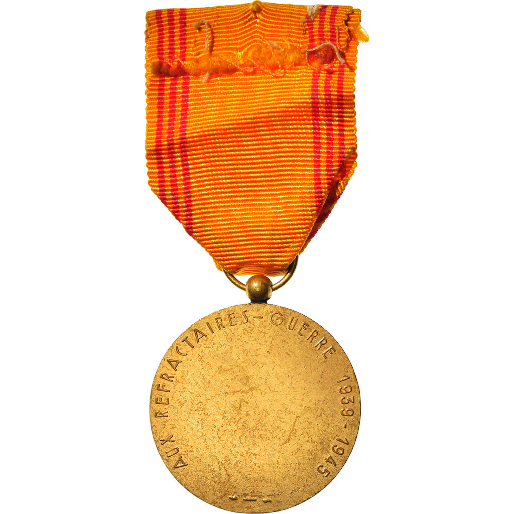 France, Insigne du Réfractaire, Médaille, Excellent Quality, Hollebeck, Gilt