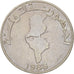 Tunisia, Dinar, 1988, EF(40-45), Copper-nickel, KM:319
