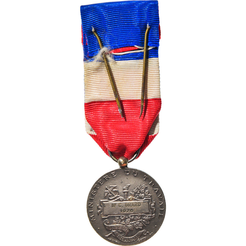 France, Médaille d'honneur du travail, Medal, 1976, Very Good Quality, Borrel
