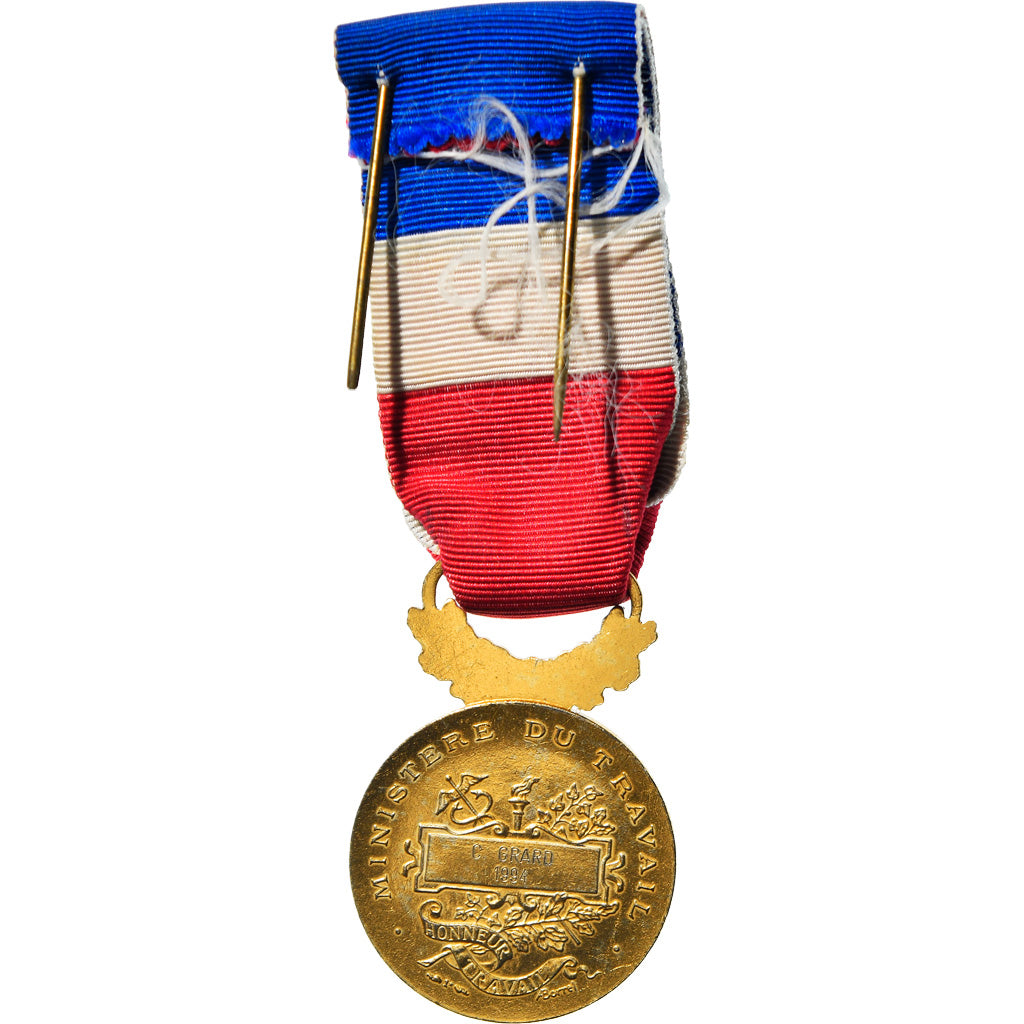 France, Médaille d'honneur du travail, Medal, 1994, Excellent Quality, Borrel