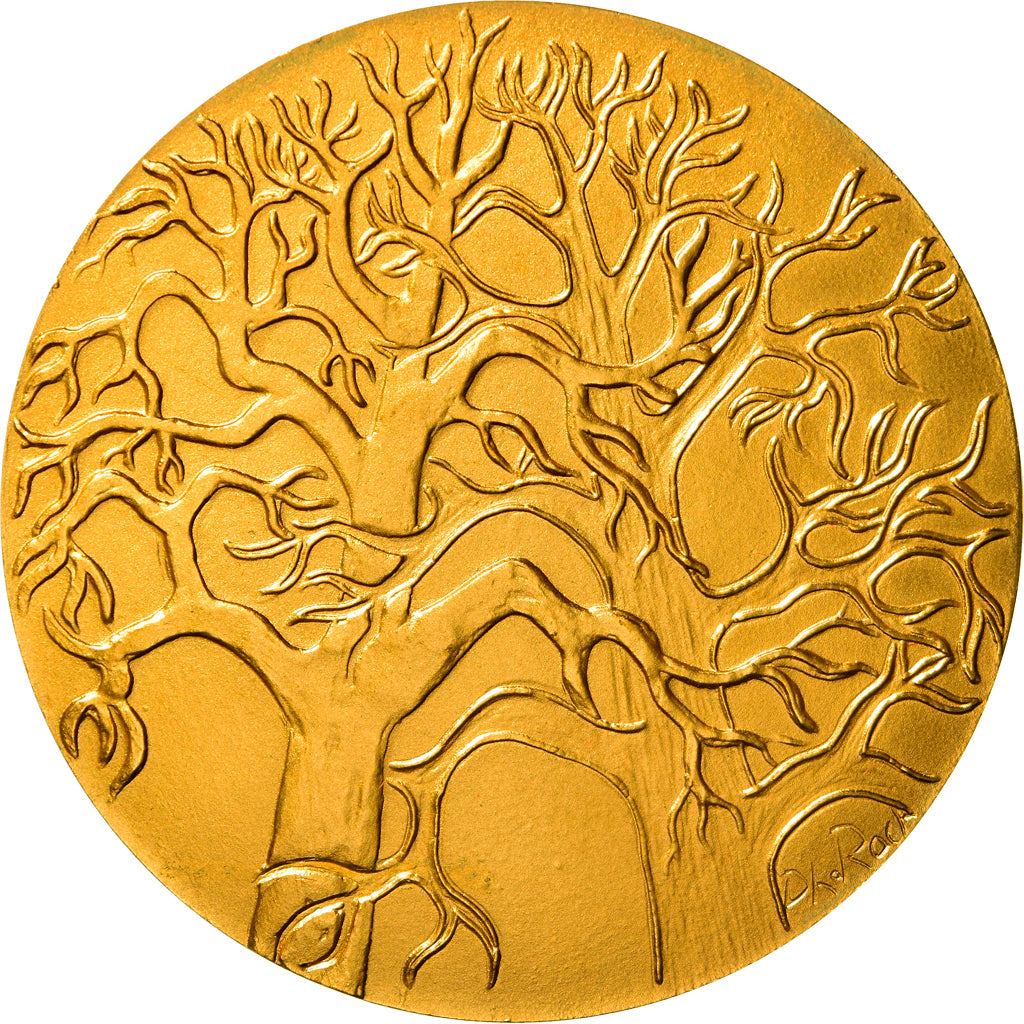 Francia, medalla, L'Arbre de Vie, Arts & Culture, Roch, SC, Bronce dorado