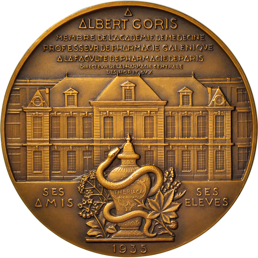 France, Médaille, Albert Goris, Pharmacie, Paris, Medicine, 1935, Lavrillier