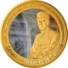 Francia, medalla, De Gaulle, Fin de la Guerre, 70 Ans, History, FDC, Copper Gilt