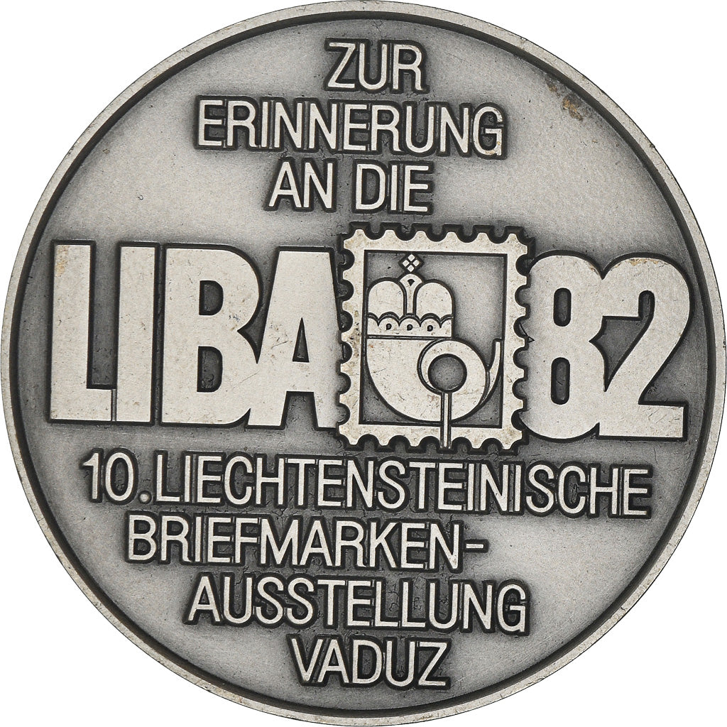 Liechtenstein, Medaille, Liba 82, Briefmarken-Austellung Vaduz, 1982, UNZ