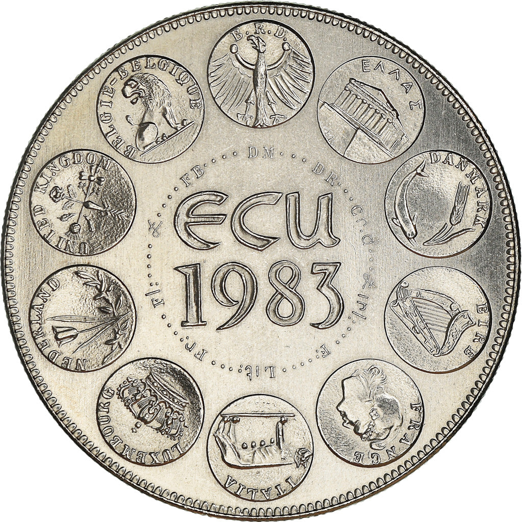 Francia, medaglia, Ecu Europa, Europe Assise, Politics, 1983, Rodier, FDC