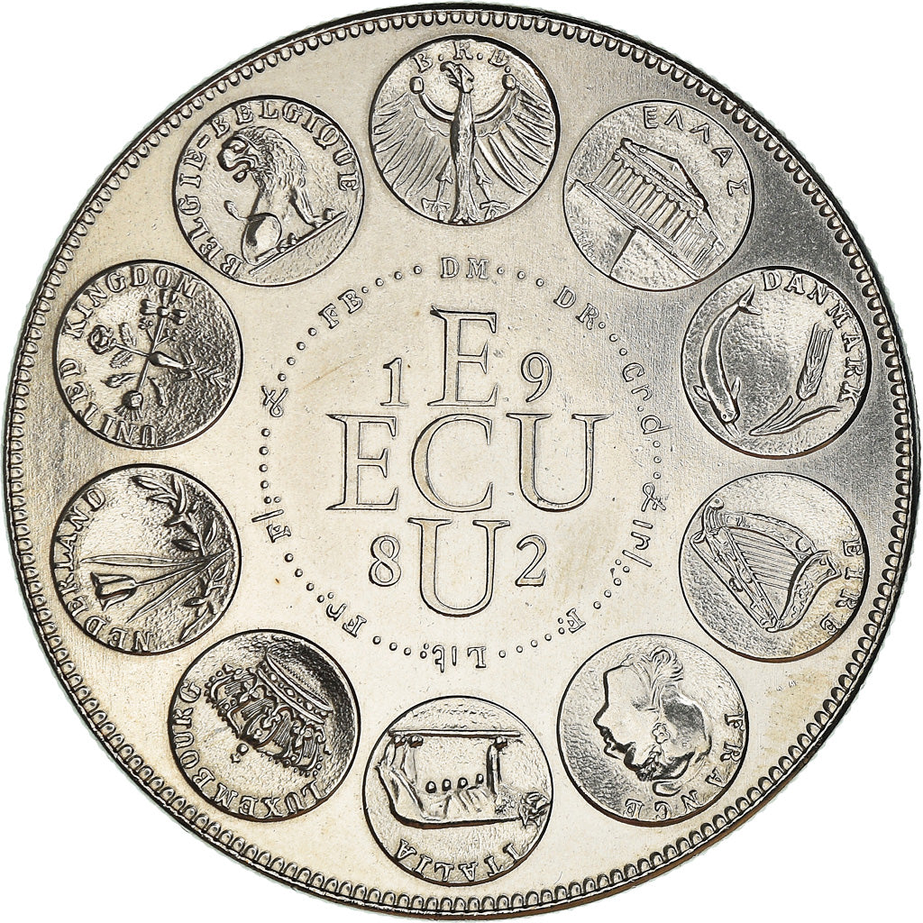 Francja, Medal, Ecu Europa, Europe Assise, Politics, 1982, Rodier, MS(65-70)