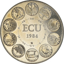 Francja, Medal, Ecu Europa, Europe Assise, Politics, 1984, Rodier, MS(65-70)