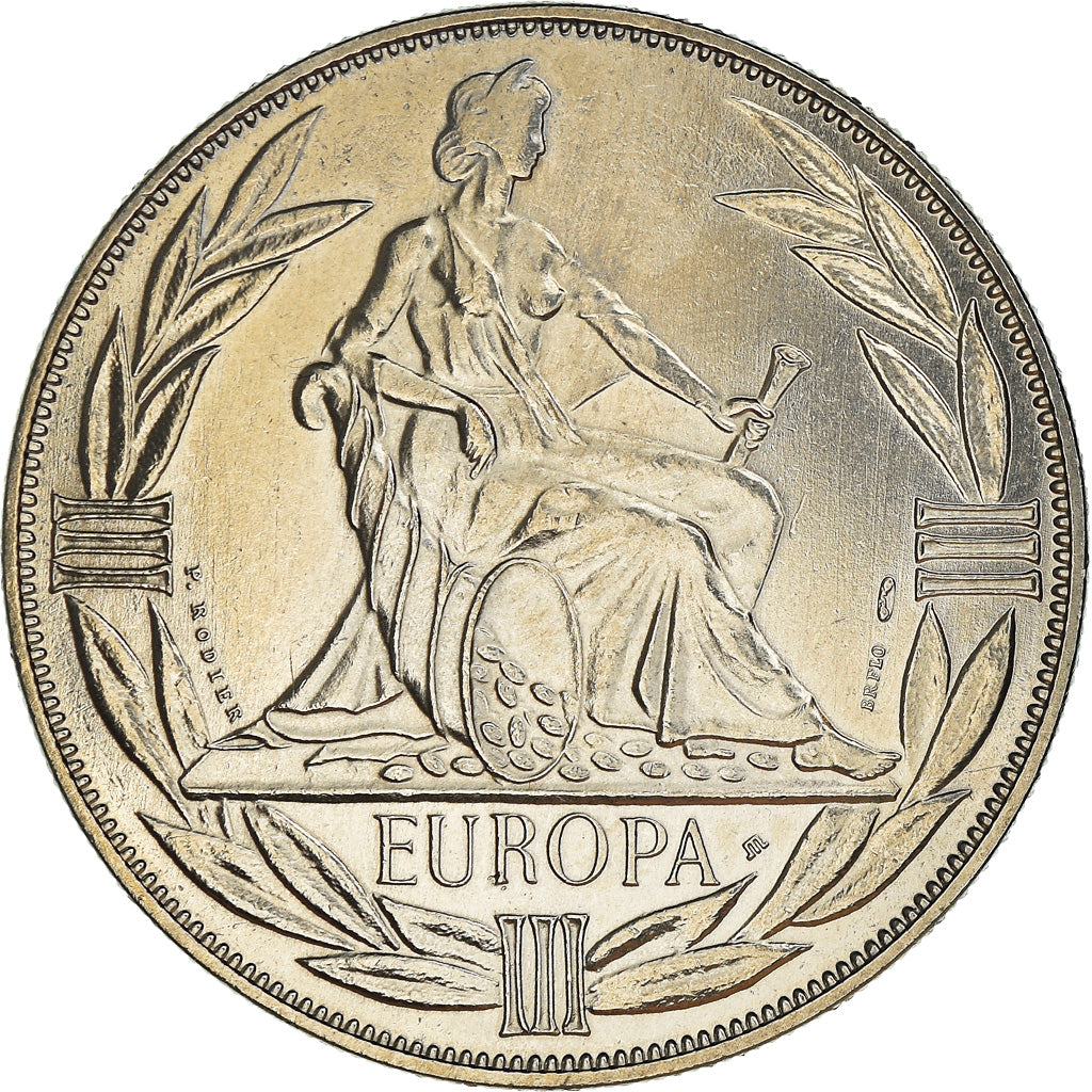 Francja, Medal, Ecu Europa, Europe Assise, Politics, 1984, Rodier, MS(65-70)