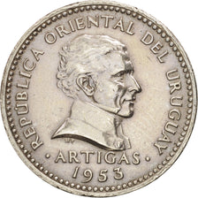 Uruguay, 10 Centesimos, 1953, EF(40-45), Copper-nickel, KM:35