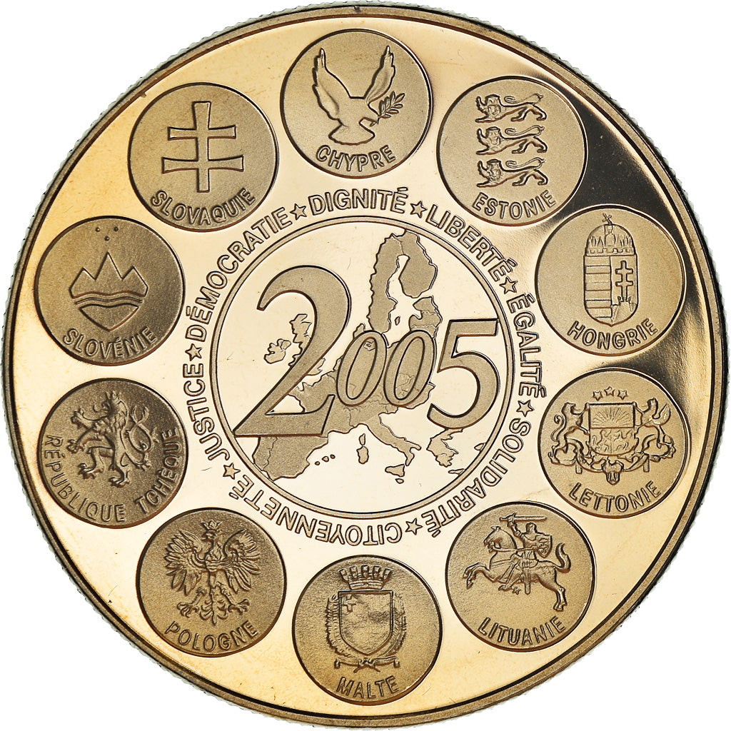 France, Medal, la Constitution Européenne, Politics, 2005, MS(65-70)