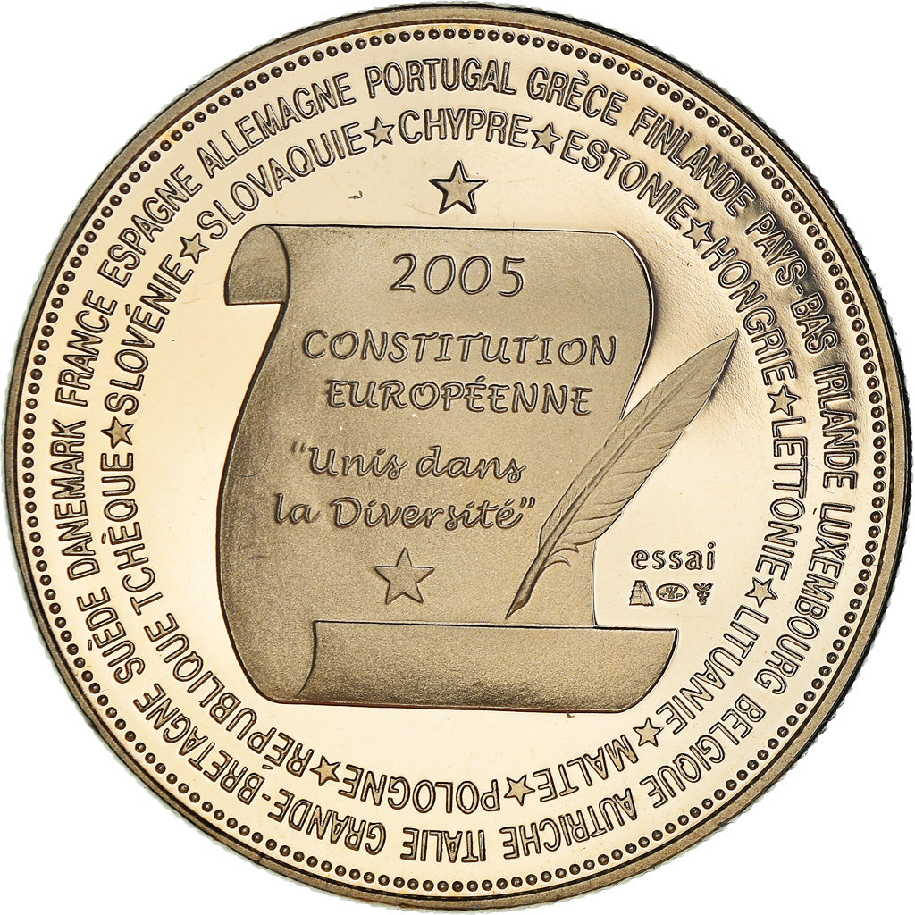 France, Medal, la Constitution Européenne, Politics, 2005, MS(65-70)