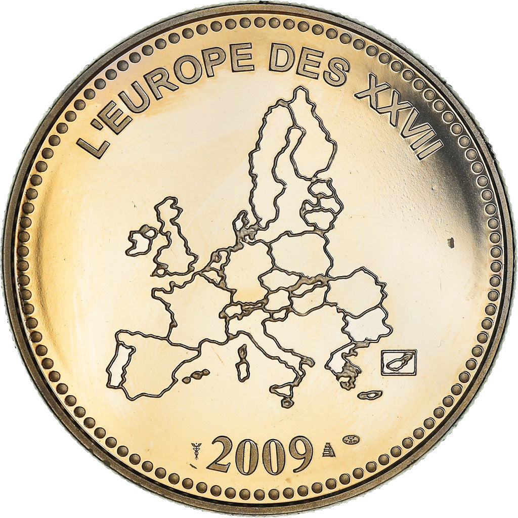 Francia, medalla, 10ème Anniversaire de l'Euro des 11, Politics, 2009, FDC
