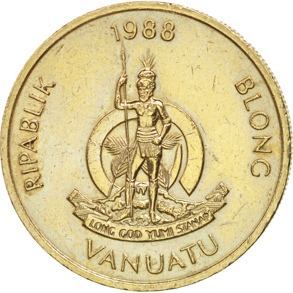 Vanuatu, 100 Vatu, 1988, SS, Nickel-brass, KM:9