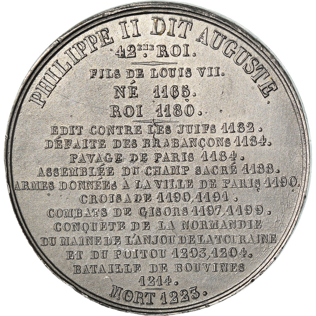 France, Médaille, Philippe II, Dit Auguste, Roi de France, History, Caqué