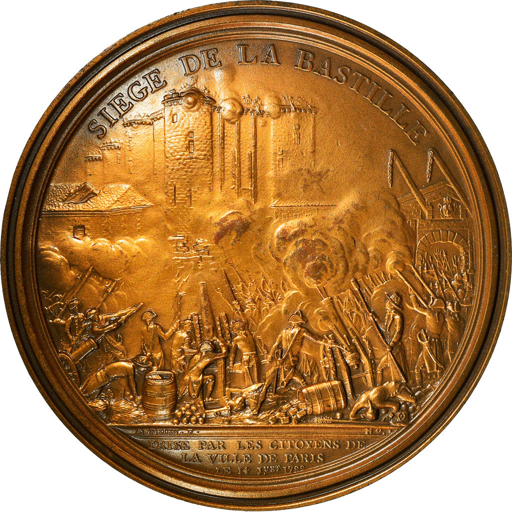 France, Médaille, Révolution Française, Siège de la Bastille, History, 1989