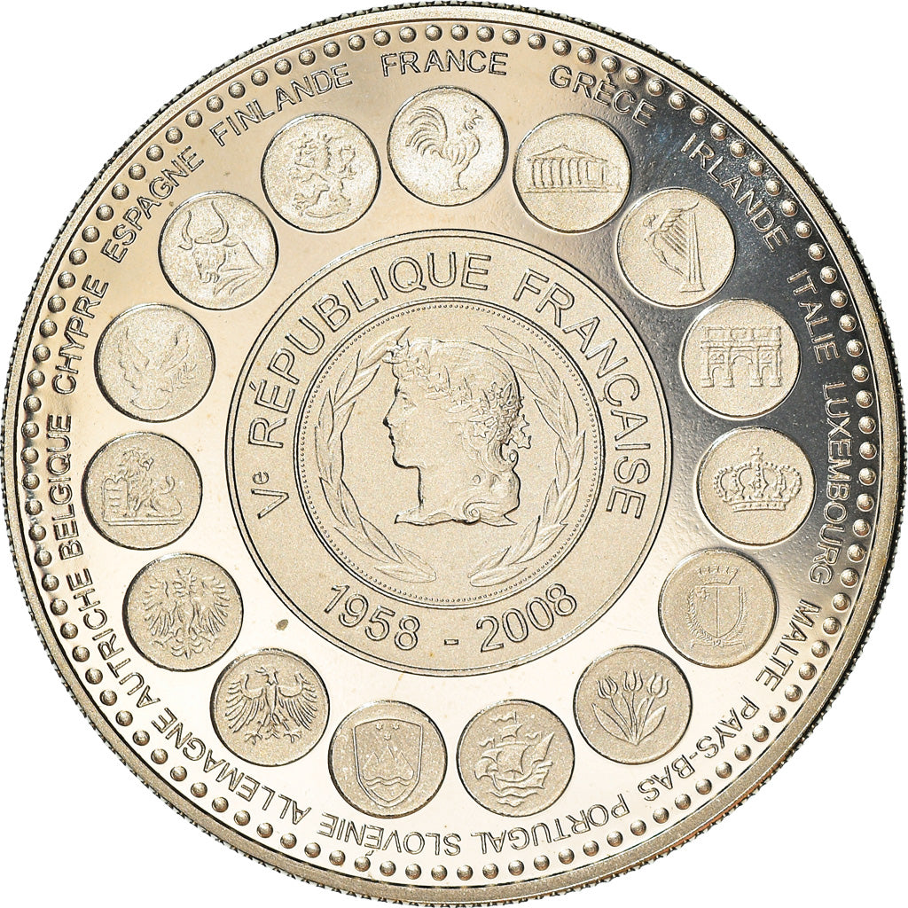 Francja, Medal, L'Europe des XXVII, Veme République, Politics, 2008, MS(65-70)