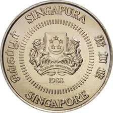 Coin, Singapore, 50 Cents, 1988, British Royal Mint, MS(64), Copper-nickel